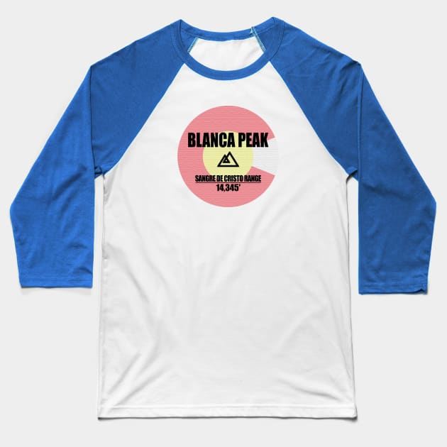 Blanca Peak Baseball T-Shirt by esskay1000